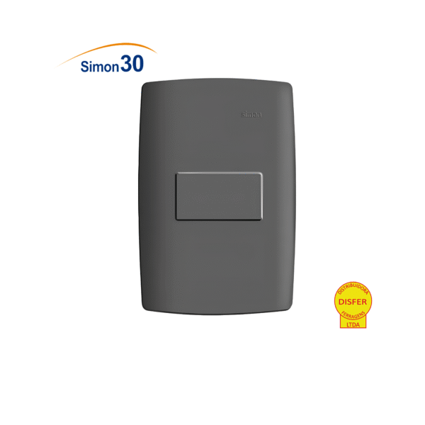 Placa 4x2 Cega Grafite com Suporte - Linha Simon 30/35