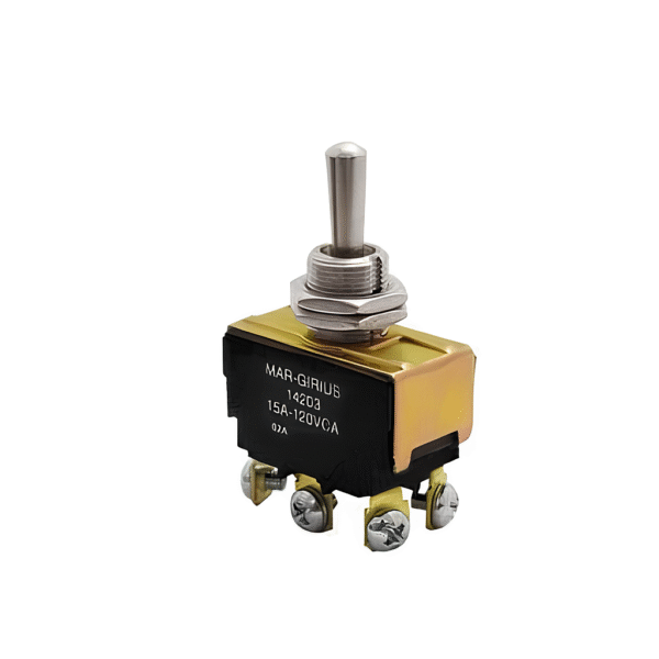 Chave Interruptor Alavanca Liga/Desliga/Liga 15A 120V Bipolar 14203 - MarGirius