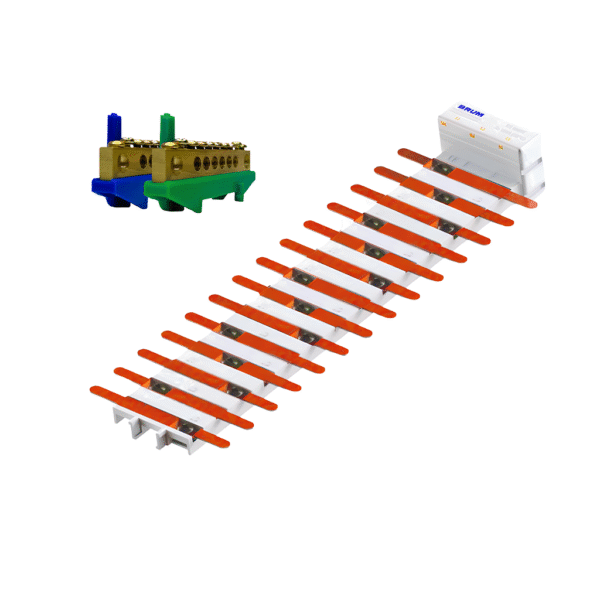 Barramento de Distribuição Trifásico 28 Polos 100A + Neutro e Terra BRFT28D – Brum