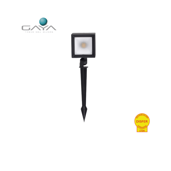 Luminária Espeto para Jardim Led CUBO 5W 400lm Luz Verde Bivolt - Gaya