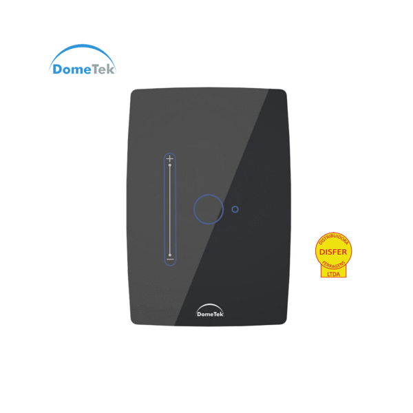 Interruptor Inteligente Dimmer 1 PAD para Lâmpadas Slide Touch Wifi 4x2 Preto - Dometek
