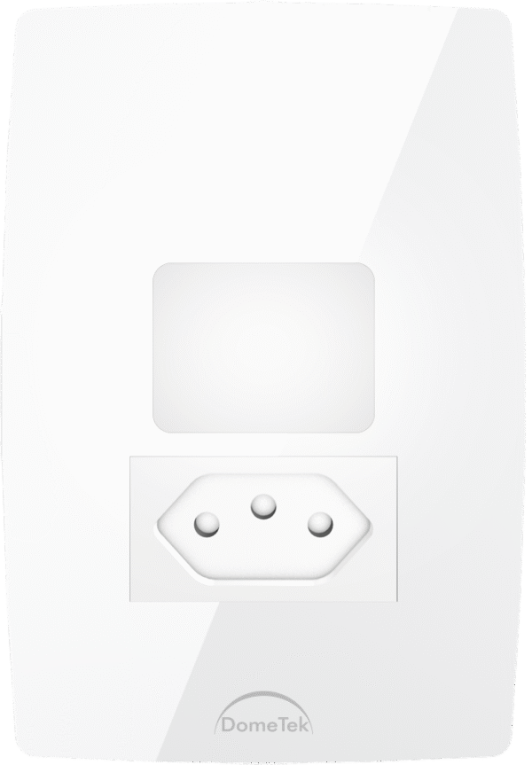 Luz de Emergência de Embutir com Tomada 20A 4x2 Branco - Dometek