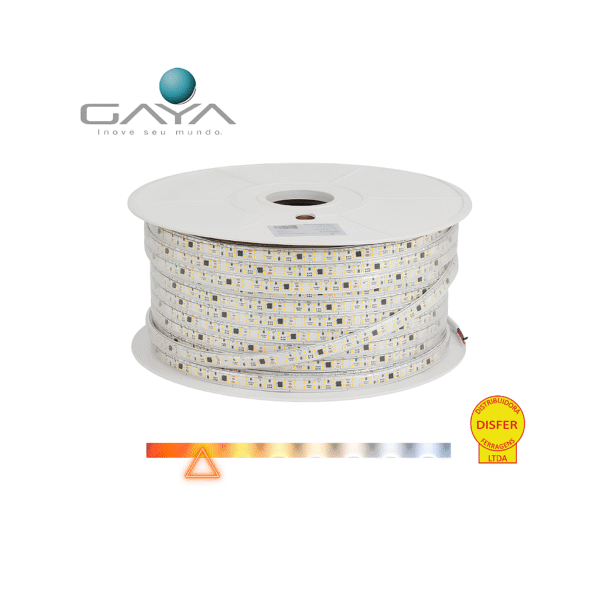 Fita LED PRO Híper Brilho 18w/m 1800lm/m 3000K 240 Leds/m 220V (Cada Metro) - Gaya