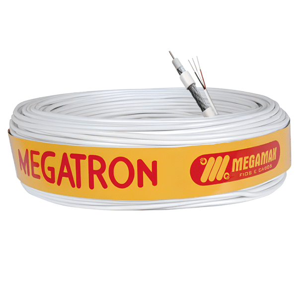 Cabo Coaxial RG 59 75 Ohms + Tripolar 47% - 100 Metros – Megatron