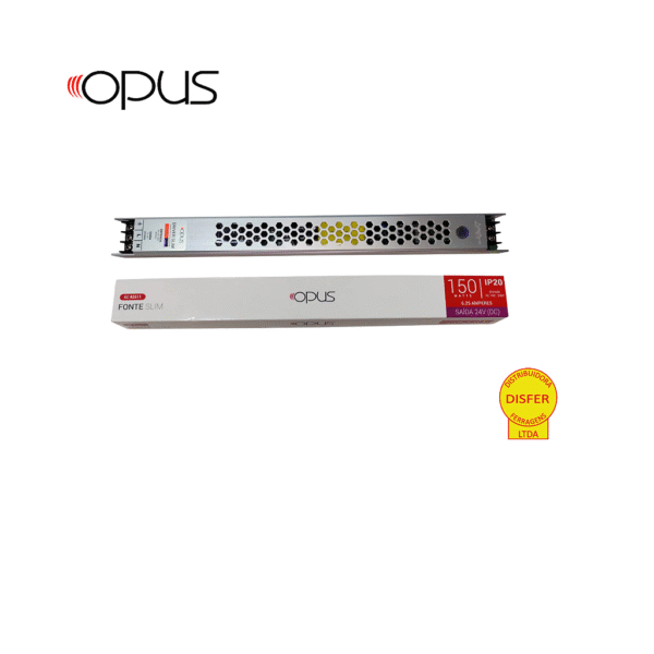 Fonte de Alimentação para Fita Led Slim 24V 6,25A 150W - Opus