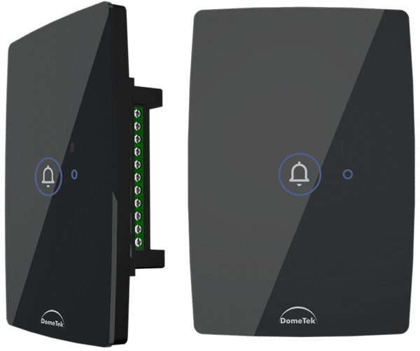 Pulsador para Campainha Touch 4x2 Preta - Dometek