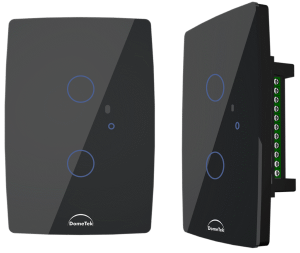 Interruptor Inteligente 2 PADs Wifi 4x2 Preto - Dometek