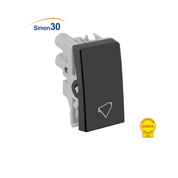 Módulo Interruptor Pulsador de Campainha Grafite - Linha Simon 30/35
