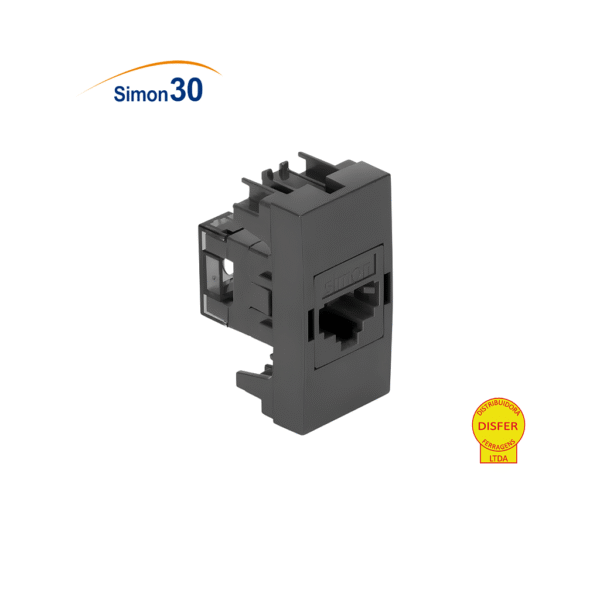 Módulo Tomada de Telefone RJ11 Grafite - Linha Simon 30/35