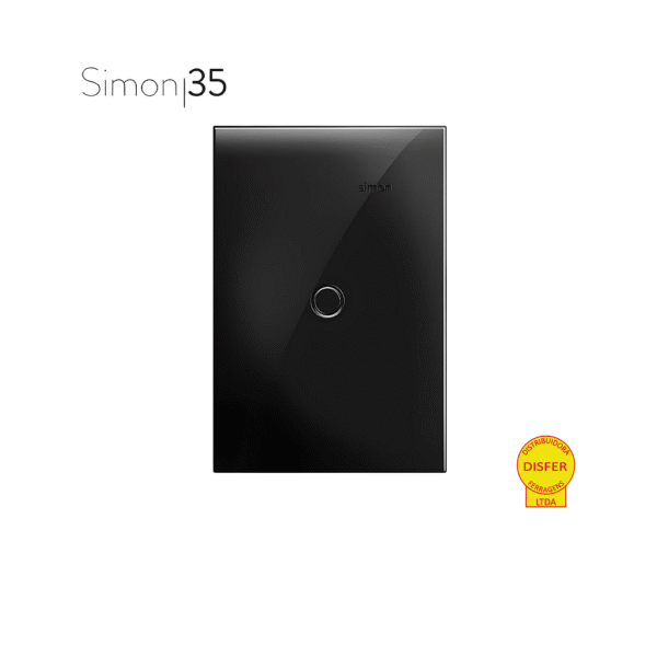 Placa 4x2 Cega Preto Brilhante - Linha Simon 35/30