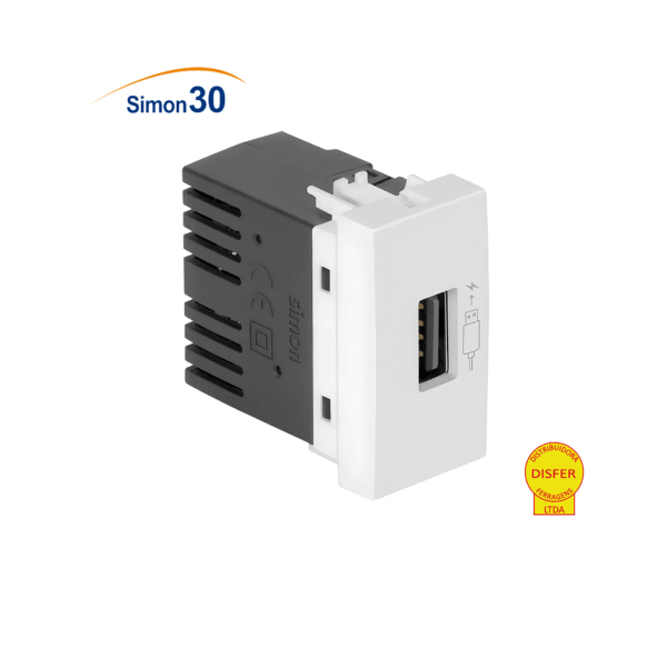Módulo Tomada USB 2A Bivolt - Linha Simon 30/35