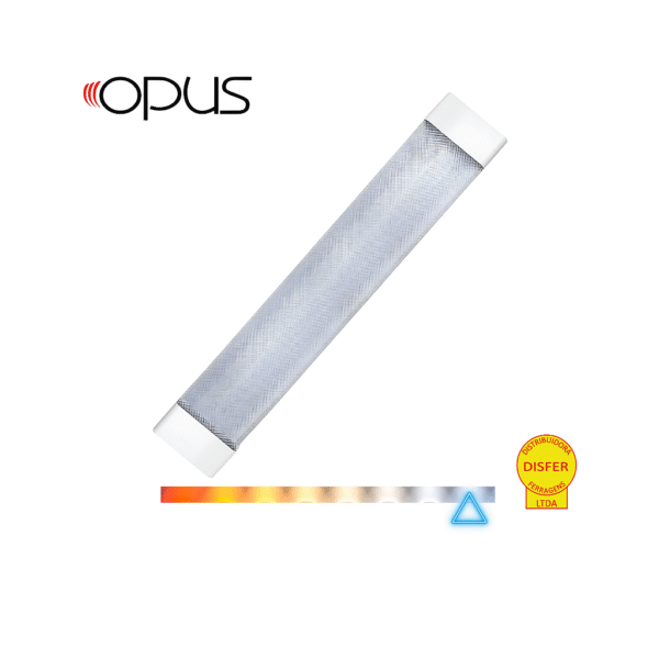Luminária LED Power Flat Sobrepor 80W 6500K 6800lm 120cm Bivolt – Opus