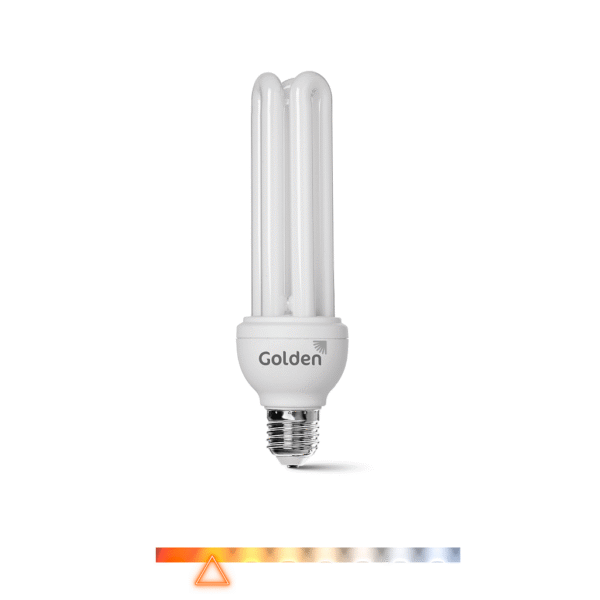 Lâmpada Econômica Fluorescente 3U 3000K 25W 220V - Golden