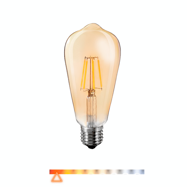 Lâmpada Filamento LED ST64 Decorativa Retrô 4W 2400K Âmbar 360lm E27 Bivolt - Embuled