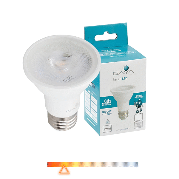 Lâmpada LED PAR20 7W 525lm 2700K Bivolt - Gaya