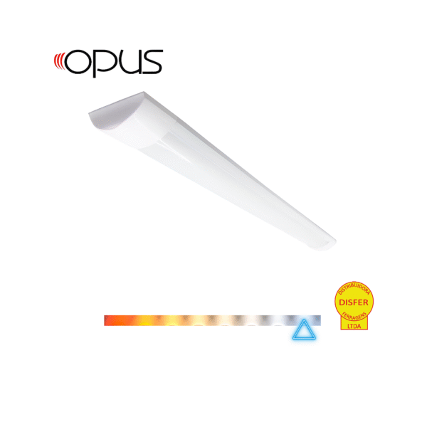 Luminária LED Calha Flat Sobrepor 72W 6500K 5760lm 240cm Bivolt – Opus