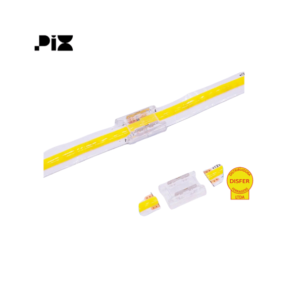 Conector Emenda Reta 180° para Fita LED 10mm - Pix