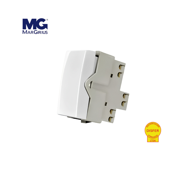 Interruptor Paralelo Branco - Linha Sleek - Margirius