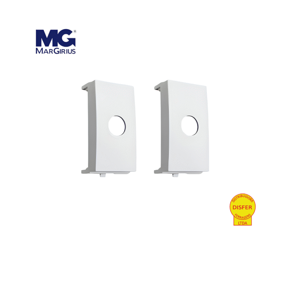 Módulo Saída de Fio 2 Unidades Branca Sleek - Margirius