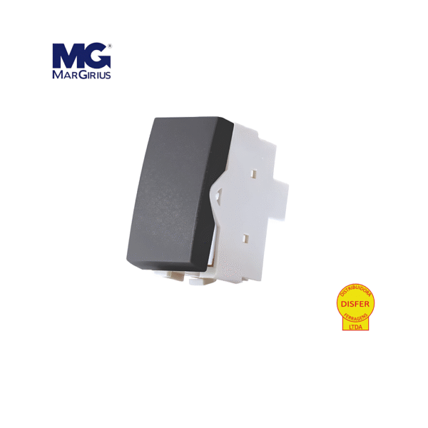 Interruptor Intermediário 10A Grafite - Linha Sleek - Margirius