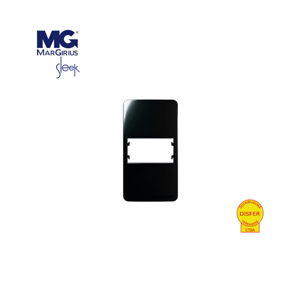 Placa para Condulete 3/4 1 Posto Preta – Linha Sleek - MarGirius