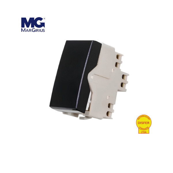 Interruptor Paralelo Preto Ebony - Linha Sleek - Margirius