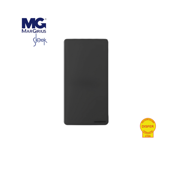 Placa Cega para Condulete 1" Preta – Linha Sleek - MarGirius