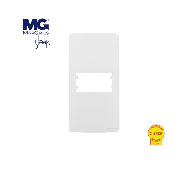 Placa para Condulete 1" 1 Posto Branca – Linha Sleek - MarGirius