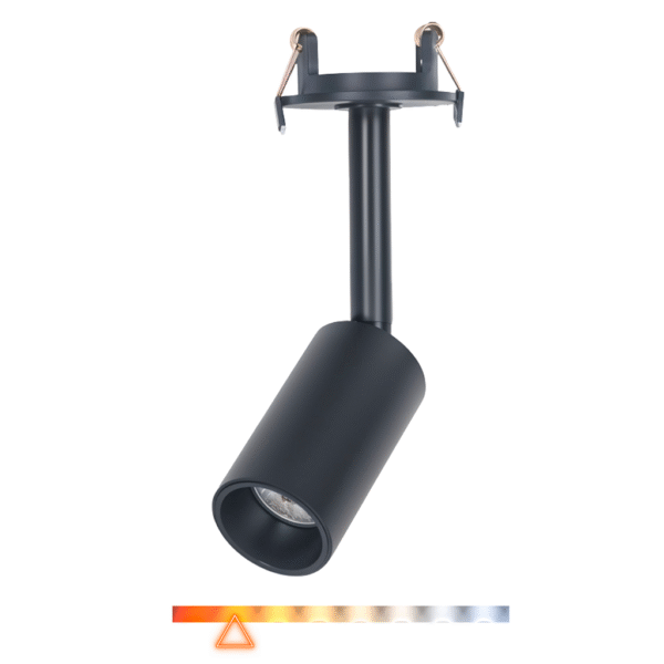 Spot LED de Embutir Miniarq 3W 3000K 38° Direcionável 240lm Bivolt Preto - Embu LED