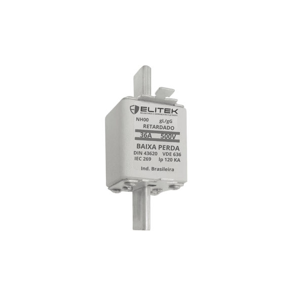Fusível Retardado NH00 36A 500V 120kA - Elitek
