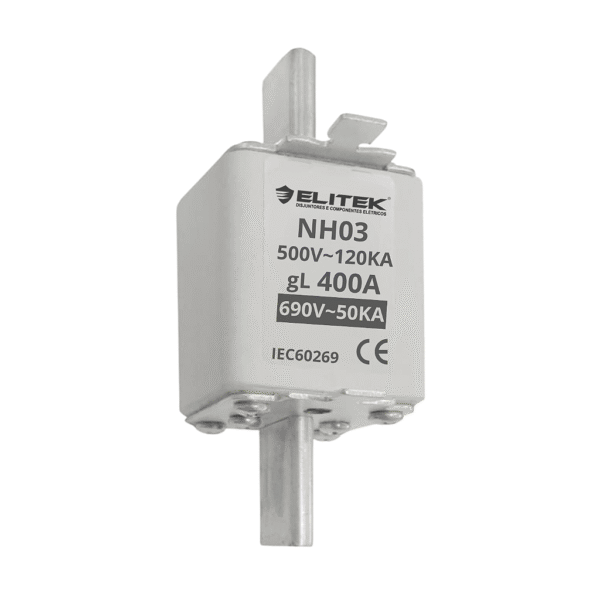 Fusível Retardado NH03 400A 500V 120kA - Elitek