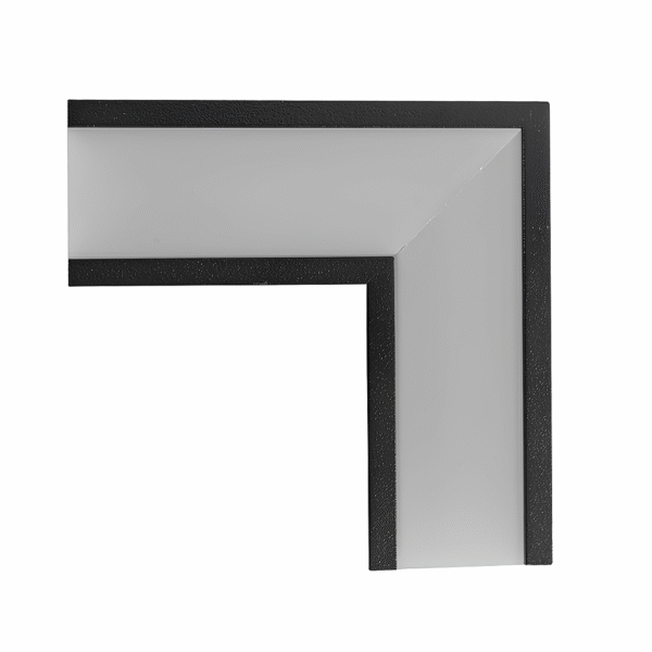 Junção de Teto/Teto para Perfil de Embutir Polo - Preto – Usina Design