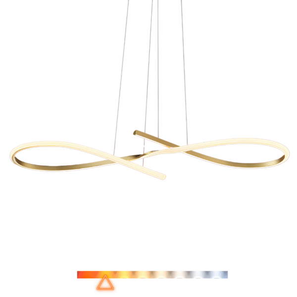 Pendente LED Horizon Infinite 40W Luz Amarela 3000K 3200lm Gold - Hevvy PZ-0084