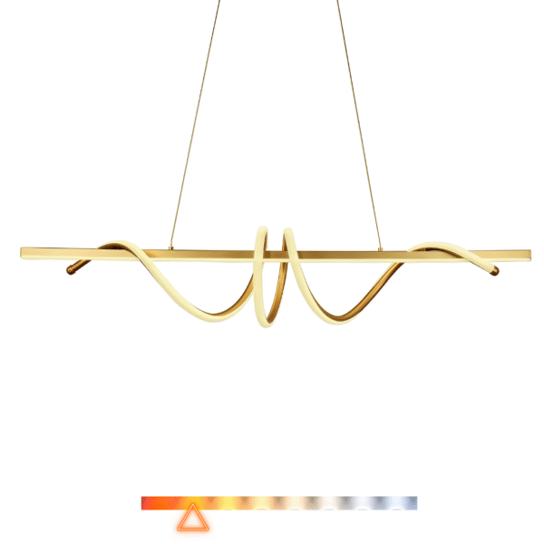 Pendente LED Winder 30W Luz Amarela 3000K 3000lm Aluminio Gold - HEVVY SL-0584/H2