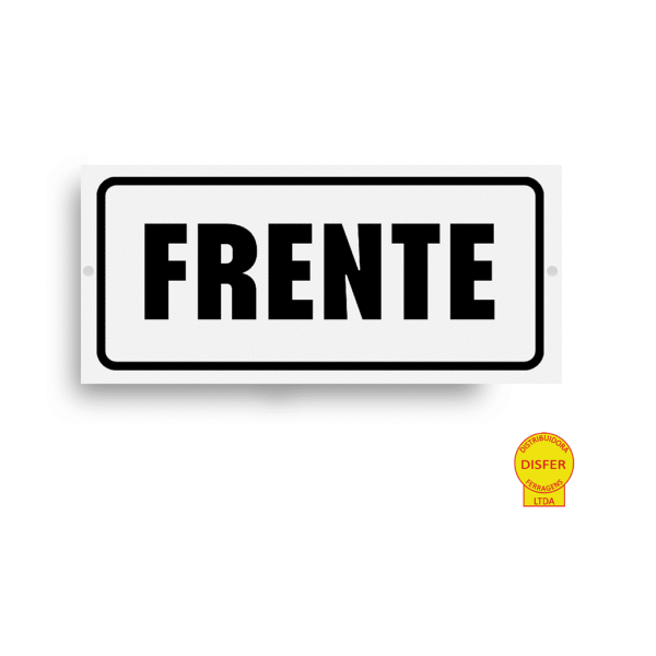 Placa Indicativa de PVC 11x05 "FRENTE" – Centurião