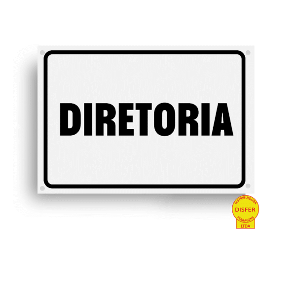 Placa Indicativa de PVC 20x15 "Diretoria" – Centurião