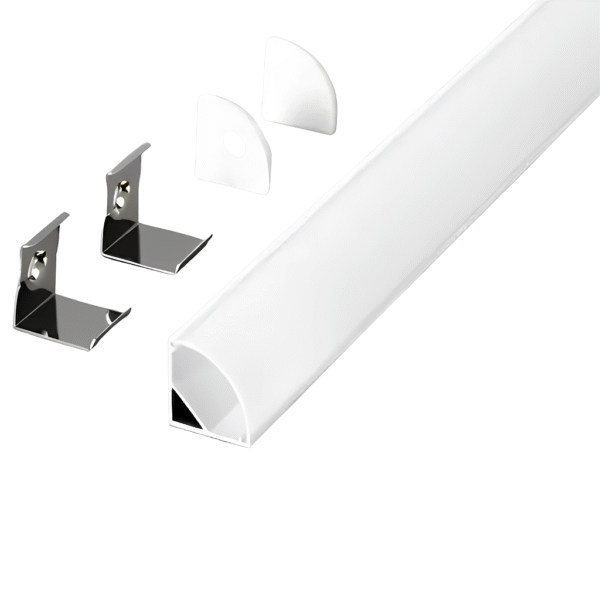 Perfil de Canto 45° 16x16 Alumínio - 3 Metros - ARS Iluminação