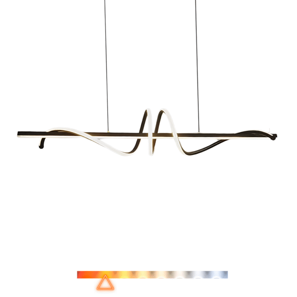 Pendente LED Winder 30W Luz Amarela 3000K 3000lm Aluminio Preto - HEVVY SL-0584/H2