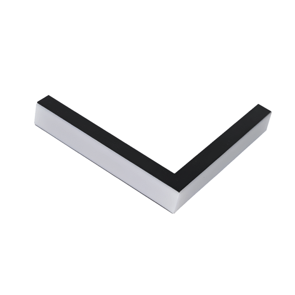 Junção de Quina para Perfil de Sobrepor Wood - Preto – Usina Design