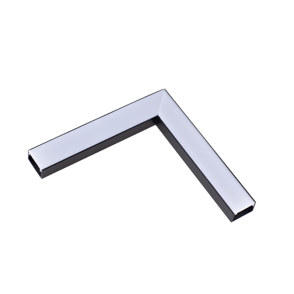 Junção de Teto/Teto para Perfil de Sobrepor Wood - Preto – Usina Design