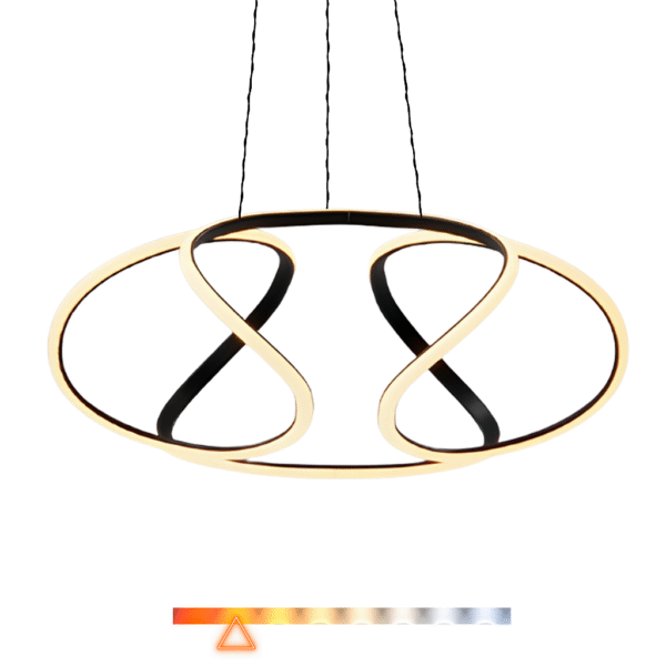 Pendente LED Horizon Meeting 44W Luz Amarela 3000K 2584lm Black- Hevvy PZ-950