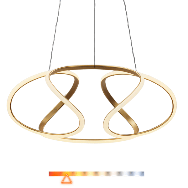 Pendente LED Horizon Meeting 44W Luz Amarela 3000K 2584lm Gold- Hevvy PZ-950