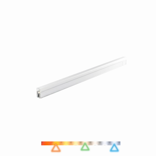 Perfil de Sobrepor Honey LED Linear 57cm Branco 9W 700lm Multitemperatura – SL Iluminação