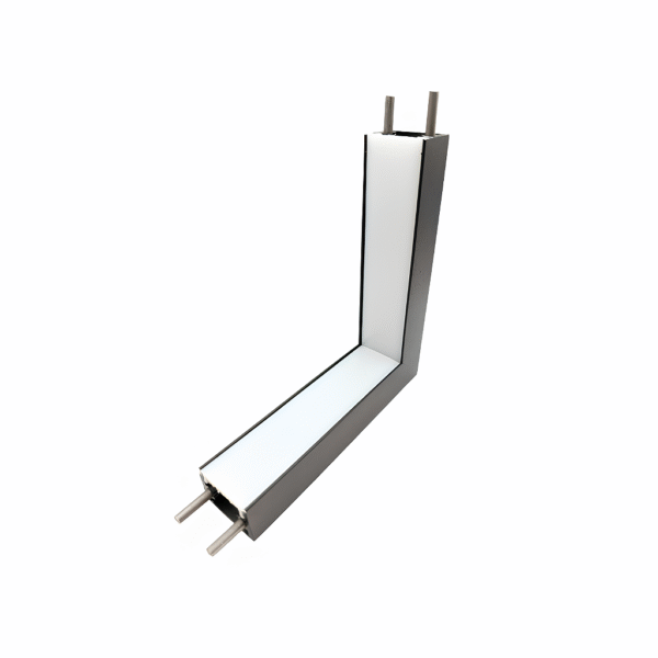 Junção de Teto/Parede para Perfil de Sobrepor Garbo - Preto – Usina Design