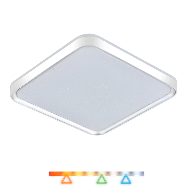 Plafon LED Toronto Quadrado Branco 31cm 24w 1900lm Multitemperatura Luz Quente/Neutra/Fria - Hevvy LY-8821BS-BC+BC