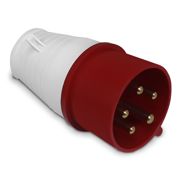 Plugue Industrial 32A 3P+N+T 380/440V Vermelho IP44 – Elitek