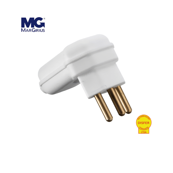 Plugue Macho 2P+T 20A 90° - Margirius