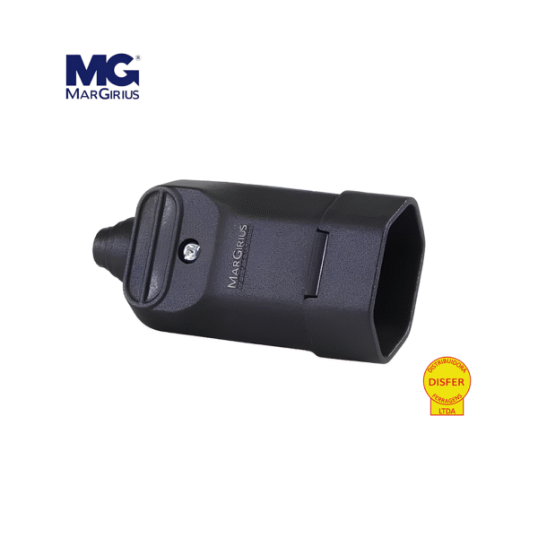 Plugue Fêmea 2P+T 20A Preto - Margirius