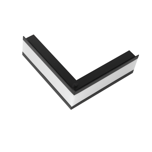 Junção de Quina para Perfil de Embutir Garbo - Preto – Usina Design