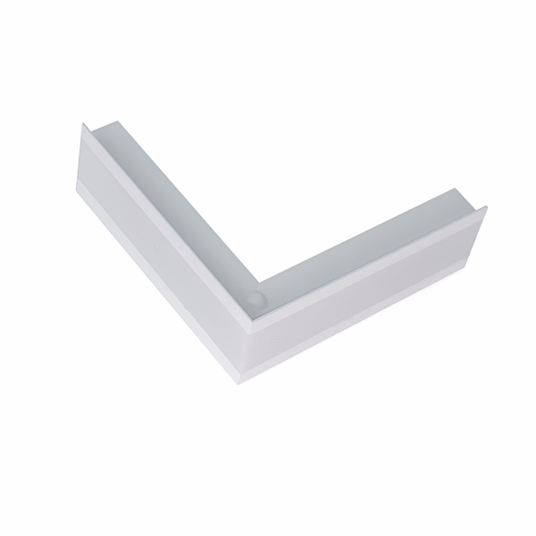 Junção de Quina para Perfil de Embutir Garbo - Branco – Usina Design